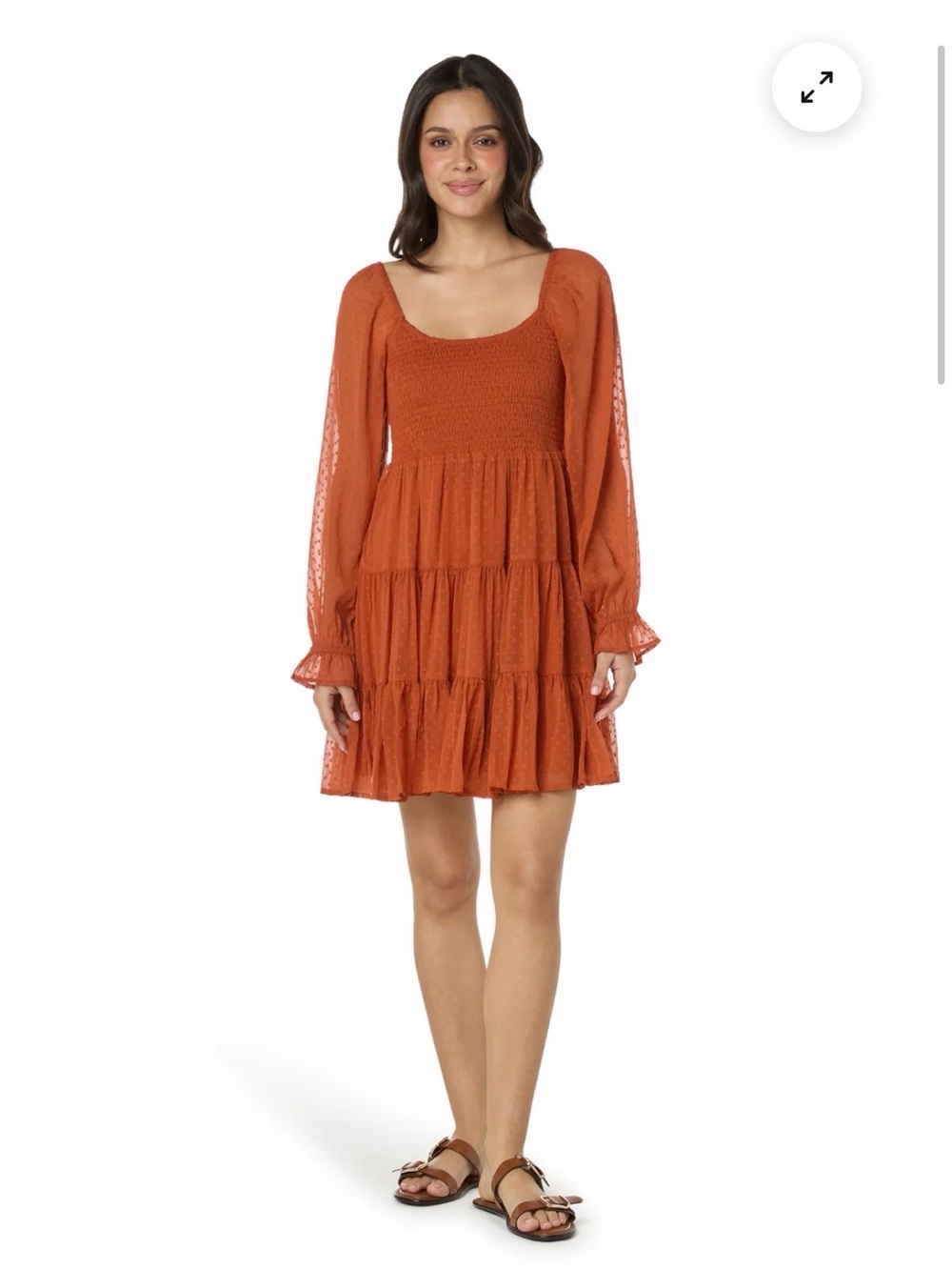 Patrons of PEACE Swiss Dot Dress in Dusty Rose